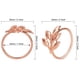 thumbnail image 3 of Juego de 12 servilleteros KPOSIYA Leaf de metal en oro rosa, 3 of 7