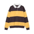 thumbnail image 4 of RUTAYY Women's Sweatshirt Color Block Turndown Collar Versatile Pullover Long Sleeve Casual Streetwear Crewneck Sweatshirt Yellow, 4 of 4