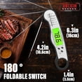 thumbnail image 3 of Meat Thermometer Digital - Fast Instant Read Food Thermometer for Cooking, Candy Making, Outside Grill, IP67 Waterproof Kitchen Thermometer with Backlight, Stocking Stuffers for Men - Black, 3 of 6