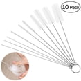 thumbnail image 1 of EeaseMX OUNONA - 10 cepillos de nailon para tubos, para limpiar pajitas, vasos, teclados y joyas (blanco), 1 of 8