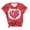 Red, variant on mihongmao Valentine T Shirts for Women Round Neck Print Casual Print Short Sleeved Short Sleeved Round Neck Top/shirt Black 3X