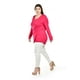 thumbnail image 2 of Blusa con encaje y escote cruzado Roman Fashion /Tallas Extras, 227 (Fiusha) fucsia 40, 2 of 5