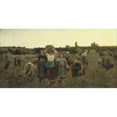 thumbnail image 2 of Jules Breton 14x9 Gold Ornate Wood Frame and Double Matted Museum Art Print Titled - Calling in the Gleaners, 2 of 4