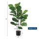 thumbnail image 2 of Yeshouse Ficus lyrata artificial de 99 cm (39 pulgadas), planta artificial en maceta con hojas realistas y tronco de madera natural, 2 of 7