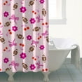 thumbnail image 4 of Pink Football and Flowers Pattern Shower Curtain 72"x84" ,Bathroom Decorative Shower Curtains Set with 12 Hooks,Modern Waterproof Washable Shower Curtain, 4 of 6