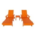 thumbnail image 5 of WestinTrends 2pcs of Shoreside Poly Reclining Chaise Lounges with Side Table for Outdoor, Patio, Garden,Orange, 5 of 10