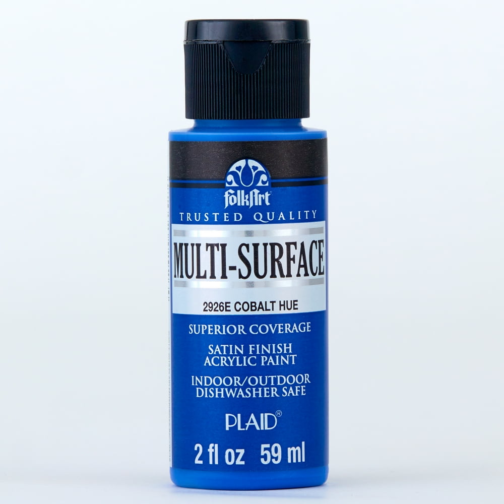 FolkArt 2926E MultiSurface Acrylic Craft Paint, Satin Finish, Cobalt