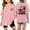 Multicolor, variant on ZXLBBD Girls Shirts Letter Printed Fashion Casual Short Sleeve Loose Soft Blouses for Youth Daily Wear Summer Clothes