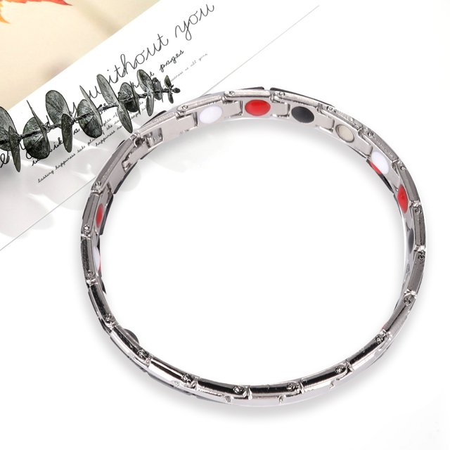 Pulsera de pérdida de peso para adelgazar el cuerpo Brazalete magnético Cadena de muñeca (Plata) Ndcxsfigh Cuidado Belleza