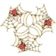 thumbnail image 3 of Juego de 3 broches de aleación de diamante con forma de araña, hechos a mano, estilo retro, para ramos de boda (CHJ2087 Diamante Rojo), 3 of 14