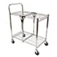 thumbnail image 3 of Luxor WSCC-2 Two-Shelf Collapsible Wire Utility Cart, Silver, 3 of 10