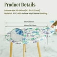 thumbnail image 3 of Indoor Outdoor Patio Round Fitted Vinyl Tablecloth, Flannel Backing, Elastic Edge, Waterproof Plastic Table Cove for Table of 35-47’’ Diameter, 3 of 6
