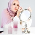 thumbnail image 2 of Organizador de maquillaje Apuakthei para escritorio, bandeja organizadora de maquillaje pequeña de plástico con 5 compartimentos, organizador de cosméticos para gabinete, color blanco, 2 of 5