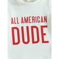 thumbnail image 6 of Toddler Baby Boys 4th of July Outfits, 6 12 18 24 Months 2T 3T Short Sleeve Letter Print T-Shirts + Knot Front Shorts Clothes Set, 6 of 9