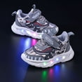 thumbnail image 5 of REDARER Girls Light Up Sneakers for Toddlers, Breathable Non- Walking Shoes with LED, Comfortable Casual Play Shoes for Outdoor,Color:Grey,Size:18-24 Months, 5 of 5