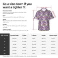 thumbnail image 6 of Lsque Violets Flowers pattern Hawaiian Shirt for Men, Unisex Summer Beach Casual Short Sleeve Button Down Shirts-XX-Large, 6 of 9