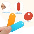 thumbnail image 4 of Uxcell Aluminum Blank Tags with 2 holes Metal Stamping Blanks Pet ID Label with Key Rings Red 12Pcs, 4 of 6