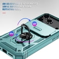 thumbnail image 6 of Decase Case Compatible with Apple iPhone 17 Pro Max,Shockproof Impact Resistant with Slide Lens Protective Cover Case for iPhone 17 Pro Max 6.9 inch 2025 Release,Case with Rotation Ring Stand,G, 6 of 6