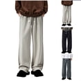 thumbnail image 1 of Styesk Men's Pants Man Solid Color Drawstring Side Lamination Cargo Pants, 1 of 7