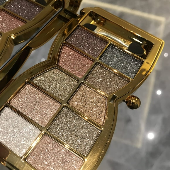 Paleta de sombras de ojos con purpurina Impeccablery, 10 colores, resistente al agua