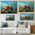 thumbnail image 4 of Designart "Classic Art Showing A Turtle'S Coastal Life In Monochrome" Animals Turtle Floater Framed Canvas Art Print, 4 of 5