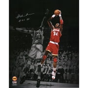 Hakeem Olajuwon Houston Rockets Autographed 16" x 20" Spotlight Shot over Patrick Ewing Photograph with "HOF 08" Inscription - Fanatics Authentic Certified