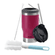thumbnail image 1 of Portalatas  Bloosom De Cerveza De Acero Inoxidable Vaso Térmico 14oz Rosa Roja, 1 of 5