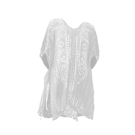 TOOYOU Womens Swimsuit Cover Up Bathing Suit Cover Ups Crochet Cover Up For Swimwear Beach Dress Bikini Cover Up Summer Beach Bathing Suit Bikini Coverups White