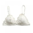 thumbnail image 1 of Bralette for Women Triangle Cups Removable Padded Wire Free Pull On Closure, 1 of 6