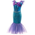 thumbnail image 3 of Mermaid Costume Ariel Dress for Toddler Grils Birthday Party 4T 5T (K52,120CM), 3 of 6