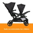 thumbnail image 6 of Baby Trend Sit N' Stand Double 2.0 Stroller, Dash Black with Parent Tray and Canopy, 6 of 8