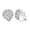 Silver rhinestone clip on earrings, variant on Clip on Earrings for Women Platinum Plated Hemispherical  Earrings with Round CZ Crystal Clip Earring  Non Pierced Ears Trendy Jewelry