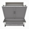 thumbnail image 6 of RoomAndLoft Queen Size Murphy Wall Desk Bed in Gray Solid Wood - Easy Assembly, 6 of 7