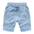 thumbnail image 5 of URMAGIC 3 Pack Boys Summer 100% Cotton Knit Sports Shorts, Toddler Kids Casual Pull-On Soft Shorts 2-10 Years, 5 of 9