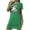 Green, variant on Aobny Women Sleep Dress Cute Ghost Blue Sleepshirt Short Sleeve Crew Neck Short Pajamas Women,S