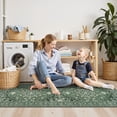 thumbnail image 6 of MeyJey Kitchen Rug Set 3 Piece, Non Slip Machine Washable Mats for Home Floor and Living Room，Dark Green, 6 of 14