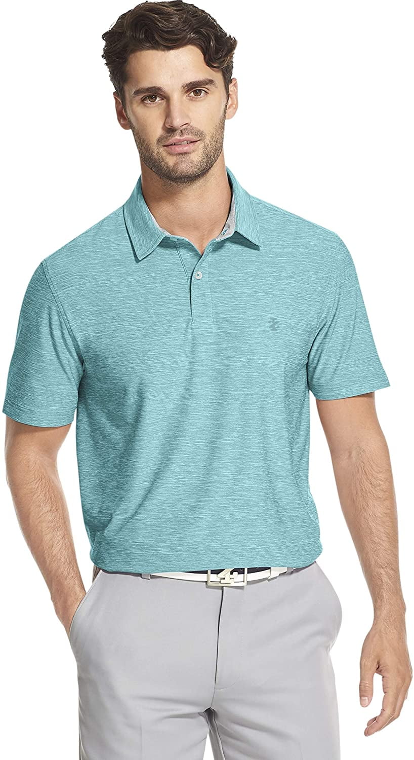 IZOD Men's Golf Title Holder Short Sleeve Polo, Blue Radiance, Small ...