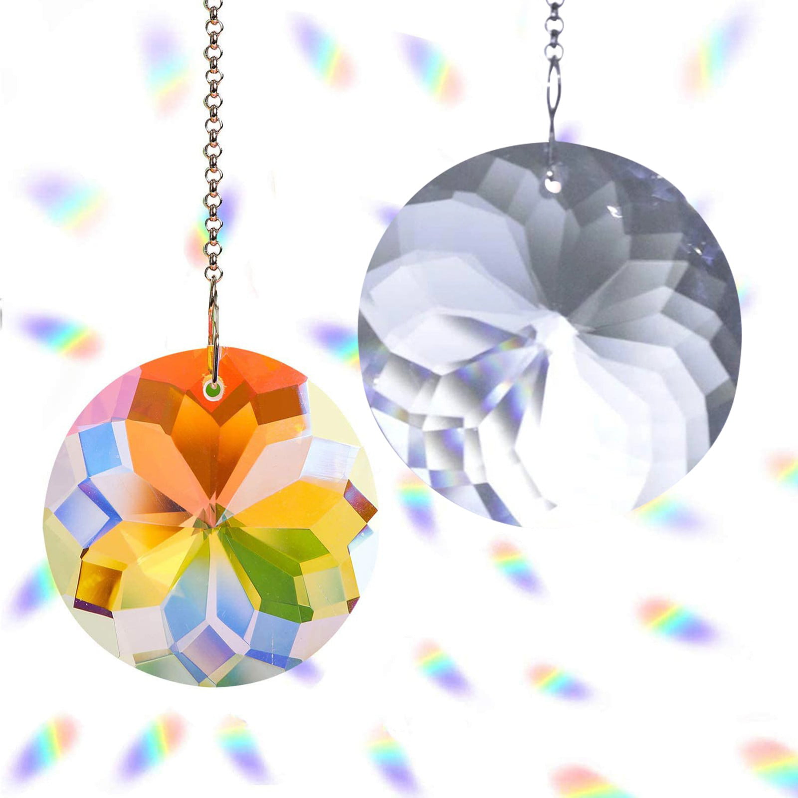 Details about   Crystals Suncatcher Prisms Lamp Hanging Ball Ornament Colorful Pendants Decor 