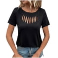 thumbnail image 2 of mfyjkho Tops Para Salir, Camiseta Sin Mangas Con Cuello Inclinado Y Tirantes Al Hombro De Color Liso Para Mujer, Producto De Primavera/Verano Tops Para Salir Para Mujer Xxl, 2 of 7