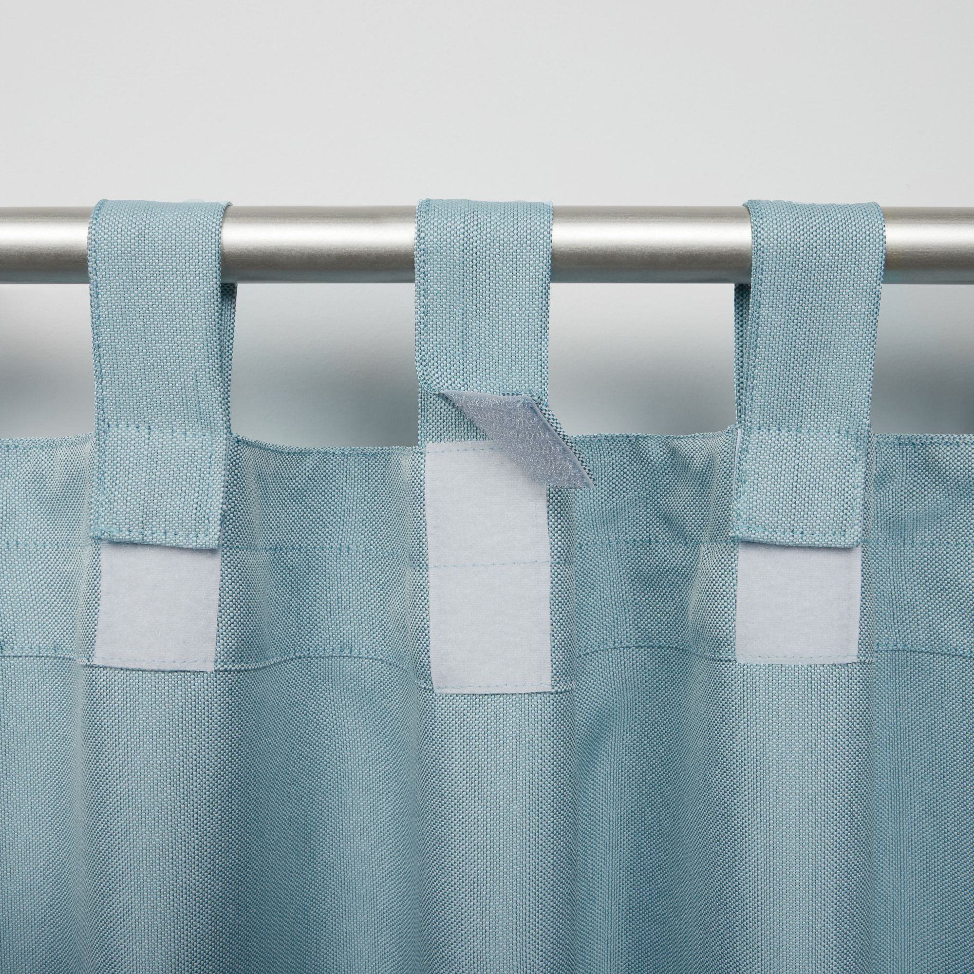 Exclusive Home Curtains Biscayne Indoor/Outdoor Two Tone Textured Tab Top Curtain Panels, 54"x84", Pool Blue, Set of 2
