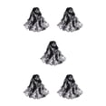 thumbnail image 3 of ZheElen Cloth Lightweight Portable Scarf Versatile For Wide Application And Easy Matching With Floral Black and White 5Set, 3 of 6