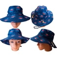 thumbnail image 3 of Loonyx 4-Pack Toddler Animal Bucket Sun Hats with Chin Strap for Kids Ages 2-5, Assorted Colors, 3 of 7