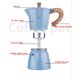 thumbnail image 5 of 1 paquete de olla de café Moka para estufa, olla de café expreso, olla de aluminio para café molido, capuchinos Azul Macarena Fabricante de moka, 5 of 7