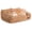 Brown and Light Yellow-24"L x 18"W x 10"Th, variant on Fluffy Dog Cat Bed Pet Couch Beds Plush Soft Warming Washable Puppy For Small Medium Dogs And Large Cats  Leopard 24" L X 18" W 10" Th