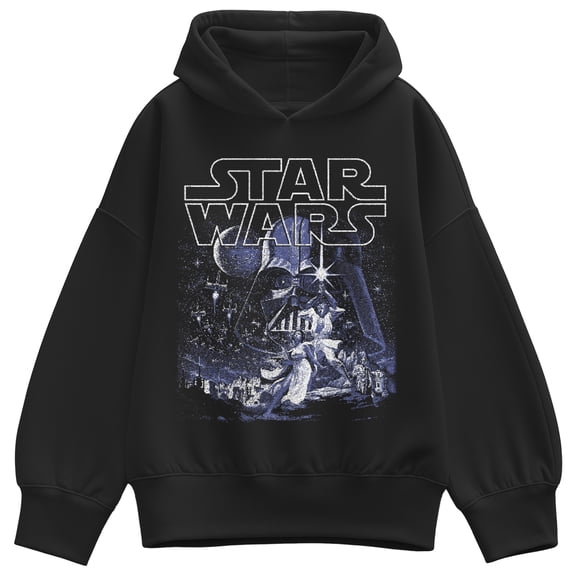 Star Wars - Art Poster - Women's Oversized Fleece Hoodie Sweatshirt