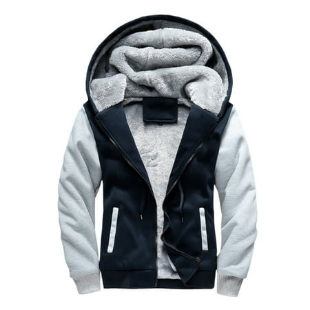 JANDEL Men's Hooded Winter Warm Sweater Zip Jacket Coat Sweatshirt ...