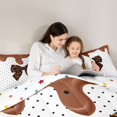thumbnail image 4 of Manfei Leopard Print Bowknot Full Size Comforter Sets,Cute Polkadot Bedding Comforter Set,Polkadot Reversible,3-Piece,1 Comforter and 2 Pillowcases, 4 of 7