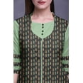 thumbnail image 5 of Bimba Printed Casual Straight Kurti 3/4 Sleeve Top Long Kurta Dress For Women, 5 of 6