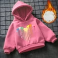 thumbnail image 2 of YunPes Kids Colorful Love Print Pullover Hoodies Boys Girls Hooded Heart Sweatshirts Candy Color Valentine's Day Tops Sweater Coats, 2 of 3