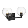 thumbnail image 6 of Living District Foster 2 light Black and Clear Bath Sconce, 6 of 7